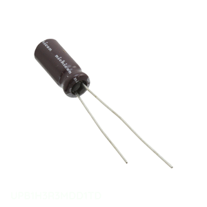 ตัวเก็บประจุ uF 3.3 uF 20% 50V แบบเรเดียล th 3.3 uF ช่อง UPB1H3R3MDD1TD - Product Image 1