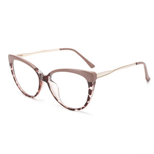 2024 Chất Lượng Cao Nữ Chống-Ánh Sáng Màu Xanh Tr90 Gradient Màu Mèo Mắt Kính Khung Cổ Điển Mùa Xuân Bản Lề Khung Quang Phụ Nữ - Product Image 6