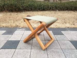 Taburete plegable portátil de teca, conveniente para acampar y pescar, de alta calidad - Product Image 3