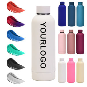 Botella de Agua Deportiva de Acero Inoxidable con Aislamiento al Vacío, Personalizada, con Pintura de Goma Suave al Tacto, de 500 ml y 750 ml - Product Image 1