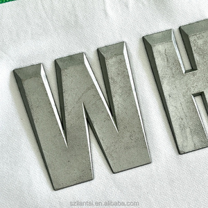 Tùy chỉnh 3D Bạc lớn lên cao su Silicone Truyền Nhiệt Chữ PVC các bản vá lỗi cho T-Shirts mũ túi Sportwear - Product Image 5