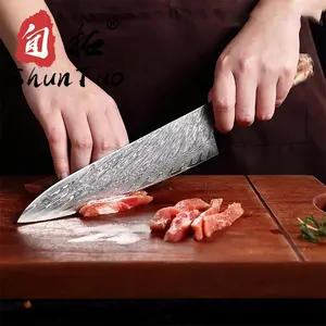 Dropship Eco Vriendelijke Messen Chef Cuchillos Damast Faca Messen Japanse Chef Damascus Keukenmes