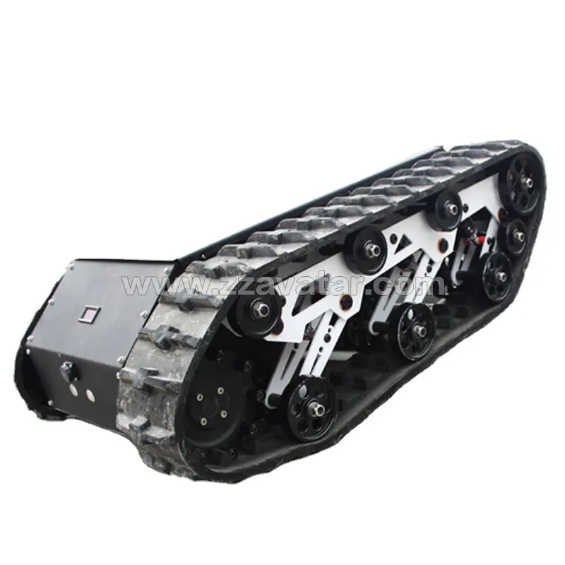 Fahrzeuge atv Fahrzeug automatische Navigation kreisförmiges Roboter chassis mit starker Gummi kette und Rahmen