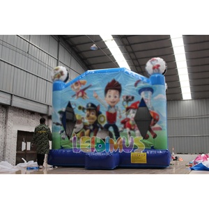 Commercio all'ingrosso blu zampa gonfiabile cane pattuglie <span class=keywords><strong>di</strong></span> rimbalzo casa buttafuori con cartone scivolo castello gonfiabile scivolo per bambini adulti - Product Image 2