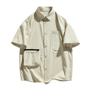Chemise décontractée pour homme 2026 à motifs floraux et perles, style utilitaire, une touche de mode polyvalente pour le street style moderne - Product Image 4