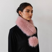 Snood carré en fausse fourrure de renard pour femme, col épais en fourrure avec pompons, fermeture magnétique, chaud pour l'hiver, style coréen haut de gamme, 78 cm, multifonction