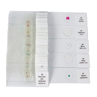 Medical Research 100pcs Biology Prepared Microscope Histology Slides Set in Plastic Box