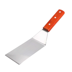 Set Spatula BBQ 3-Piece Stainless Steel OEM ODM dengan Gagang Kayu Tahan Panas & Tahan Lama untuk Berkemah dan Memanggang di Luar Ruangan - Product Image 3