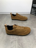 Nouvelles chaussures confortables en cuir véritable mat respirant, à lacets épais, à pois, à semelle souple, tendance et décontractées pour l'automne-hiver