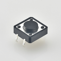 Interrupteur à bouton-poussoir miniature KEJIAN 12x12mm, interrupteur tactile à tête carrée DIP Micro 12mm, fonctionnement momentané, jouets électroniques 12V DC Max