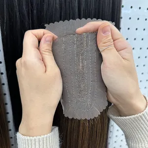 工厂制造商100% kanekalon futura长直合成包发束缝在带蕾丝封口的编织发纬纱中
