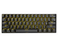 Keyboard mekanis berkabel BT, lampu latar RGB Keyboard mekanis dua mode dengan dasar logam