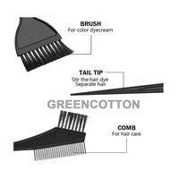 Ensemble brosse et bol pour teinture capillaire avec logo personnalisé, brosse à cheveux en plastique, brosse de coiffage noire, kit d'outils pour la teinture des cheveux pour salon