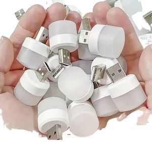 Mini thiết kế hiện đại LED ánh sáng ban đêm màu sắc ấm áp ABS Chất liệu <span class=keywords><strong>USB</strong></span> đèn với hình dạng mặt trăng Plug-in cho ngân hàng điện Sạc Đọc Sách - Product Image 1