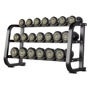 Faltbares Kommerzielles Heimfitness-Gerät Reiner Stahl Gummibeschichtung Komplettes Hantelset Kombinationsrahmen - Product Image 1