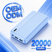Batterie Li-Polymère, Banque d'alimentation portable avec charge rapide 22,5 W via entrée/sortie Type-C, Banque d'alimentation LED pour téléphone 20000 mAh