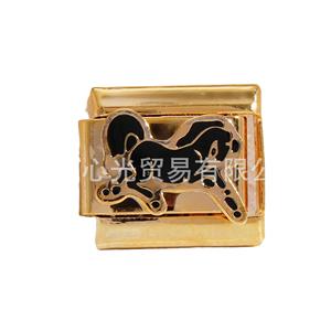 Italian Modular Charm Bracelet Stainless Steel Square Link Bezel Setting Gift Jewelry - Product Image 3