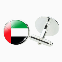 Boutons de manchette décoratifs en métal avec drapeau de la Syrie imprimé sur verre bombé, bijou fantaisie, cadeau