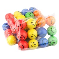 6.3 CM bleu maille Baseball PU mousse balle anti-stress pour Smiley visage balle élastique fournisseur transfrontalier fabricant Sports promotionnels