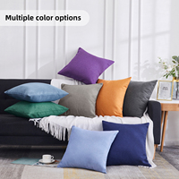 Housse de coussin personnalisée en polyester, aspect lin, pour la décoration intérieure, service OEM pour les acheteurs de textiles de maison
