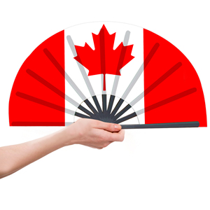 Abanicos Plegables de Bambú con la Bandera de Canadá al por Mayor, Abanico de Mano para Carnaval, Boda, Festival, Fiesta, Agencia de Viajes - Product Image 2