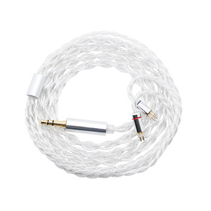 Cable de audio trenzado de alta fidelidad, 1,2 m, cobre sin oxígeno, chapado en plata, para auriculares internos HIFI con ranura de 0,78 - Product Image 2