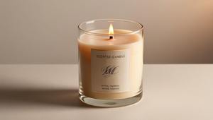 เทียนหอมกลิ่นไวลด์บลูเบลล์แบบกำหนดเองในโถแก้วสีทองอ่อน ของตกแต่งบ้านสำหรับเทศกาล ดีวาลี วันพ่อ วันหยุด และบาร์ - Product Image 3