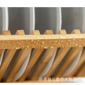 Dish Rack 16 Compartment Folding Removable <b>Kitchen</b> Drain Rack Storage Organizer Oval Shape - Product Image 2