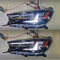 Feux avant LED 4x4 pour Toyota Hilux Revo 2016 2017 2018 2019 2020 DRL, feux de route et de croisement, feux de jour