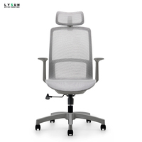 Chaise de bureau exécutive contemporaine de haute qualité, dossier haut réglable, roulettes pivotantes, design ergonomique, dossier ouvert, pour bureau à domicile