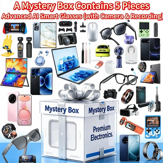 Guaranteed Advanced AI Smart Glasses Inside Vintage Style Random Electronics Mystery Box 5G Smartphone Smart Watch Gift