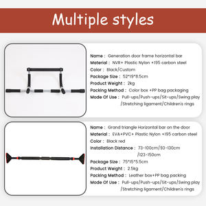 Suministro directo de fábrica Chin Up Doorway Calisthenics Pull Up Bar Portable Home Doorway Gym Pull Up Bar - Product Image 5