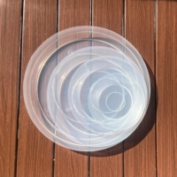 Plateaux de jardinage épais et durables multi-tailles ronds en plastique transparent pour plantes Soucoupes
