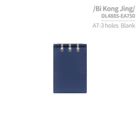 Daolen A7 3 trous Smart Ring Binders 50 feuilles Cahier à spirale PP Couverture à feuilles mobiles Bloc-notes doublé Livre mémo