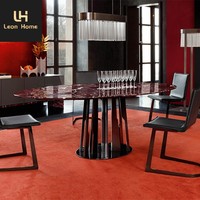 Table à manger élégante en marbre, style luxueux pour les espaces à manger modernes, design de luxe pour la cuisine et la salle à manger
