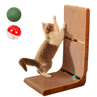 Gratte-chat ondulé haute densité en forme de L Offre Spéciale grandes planches à gratter en papier bois durable avec cataire