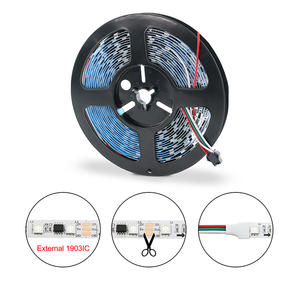 5m 10M 30m Roll 5050 Flexible 24V Dmx 12V Direccionable <span class=keywords><strong>Rgb</strong></span> Rgbw Rgbic Smd Ws2811 Ws2812b Tiras Luces Smart <span class=keywords><strong>Led</strong></span> Strip Light - Product Image 2