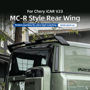 Spoiler Posteriore Nero Lucido Stile R per Chery ICAR V23 MC-R, Alettone per Bagagliaio, Kit Carrozzeria Senza Foratura - Product Image 3