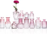 Vase vintage en verre haut de gamme, objet décoratif délicat, petits vases en verre transparent, bouteilles d'arômes, décoration d'intérieur, vente en gros