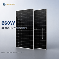 Panneau solaire haute efficacité de type N TOPCon, prix d'usine, 620 watts, bifacial, double vitrage, mono