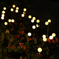 Guirlande de flash solaire à LED étanche IP65 Éclairage paysager extérieur Éclairage décoratif Lumière de jardin 2700K Lumière blanche chaude douce