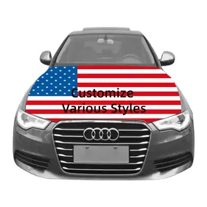 High Quality Custom National Polyester Spain Puerto Rico Flag Car Hood Flag Cover