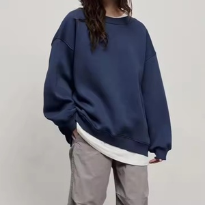 Sweat-shirt oversize en molleton et en tissu éponge pour femme avec logo personnalisé de haute qualité, broderie et impression, épaules tombantes, sweat-shirt à capuche pour femme - Product Image 5
