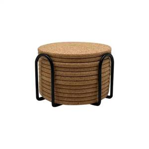 Posavasos redondos de corcho de sublimación LEECORK, posavasos de corcho Natural de 5mm de espesor, posavasos de corcho al por mayor - Product Image 3