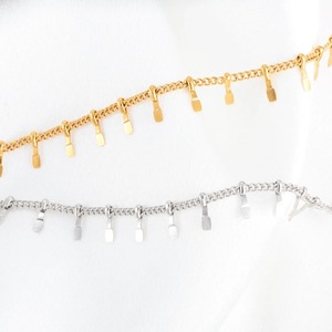Pulseras Sencillas de Acero Inoxidable, Tobilleras de Metal con Dijes, Joyería Sencilla de Verano para Mujer, Regalo - Product Image 2