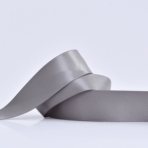 폴리 에스터 1 인치 새틴 리본 화이트 블랙 싱글 사이드 새틴 리본 선물 파칭 도매 - Product Image 2