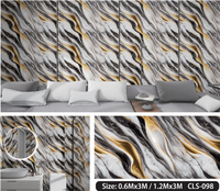 Rouleau de mousse auto-adhésif imperméable moderne UDK, design marbré 3D brillant, décoration murale pour chambre à coucher, salon, cuisine, centre commercial, hôtel