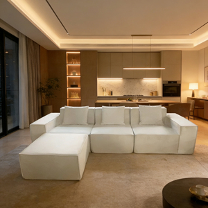 Juegos de Muebles para Sala de Estar al por Mayor, Sofá Combinado en Forma de L, Sofá Modular Comprimido sin Estructura, Personalizable - Product Image 4