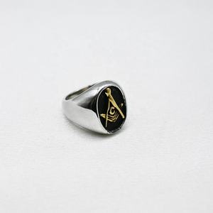 Individuelle Mode Punk Epoxyditan frei und akzeptiert Freimaurer-Ring Freimaurer AG Herren Edelstahl-Ringe - Product Image 1