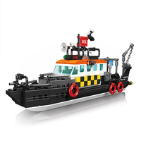 Bateau de sauvetage multifonction Mould King 10081, modèle de construction en blocs, briques éducatives Montessori, jouets MOC, bateau